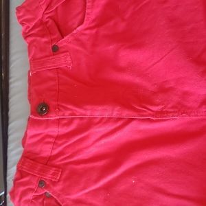 **Decoded size 14 red jean shorts
